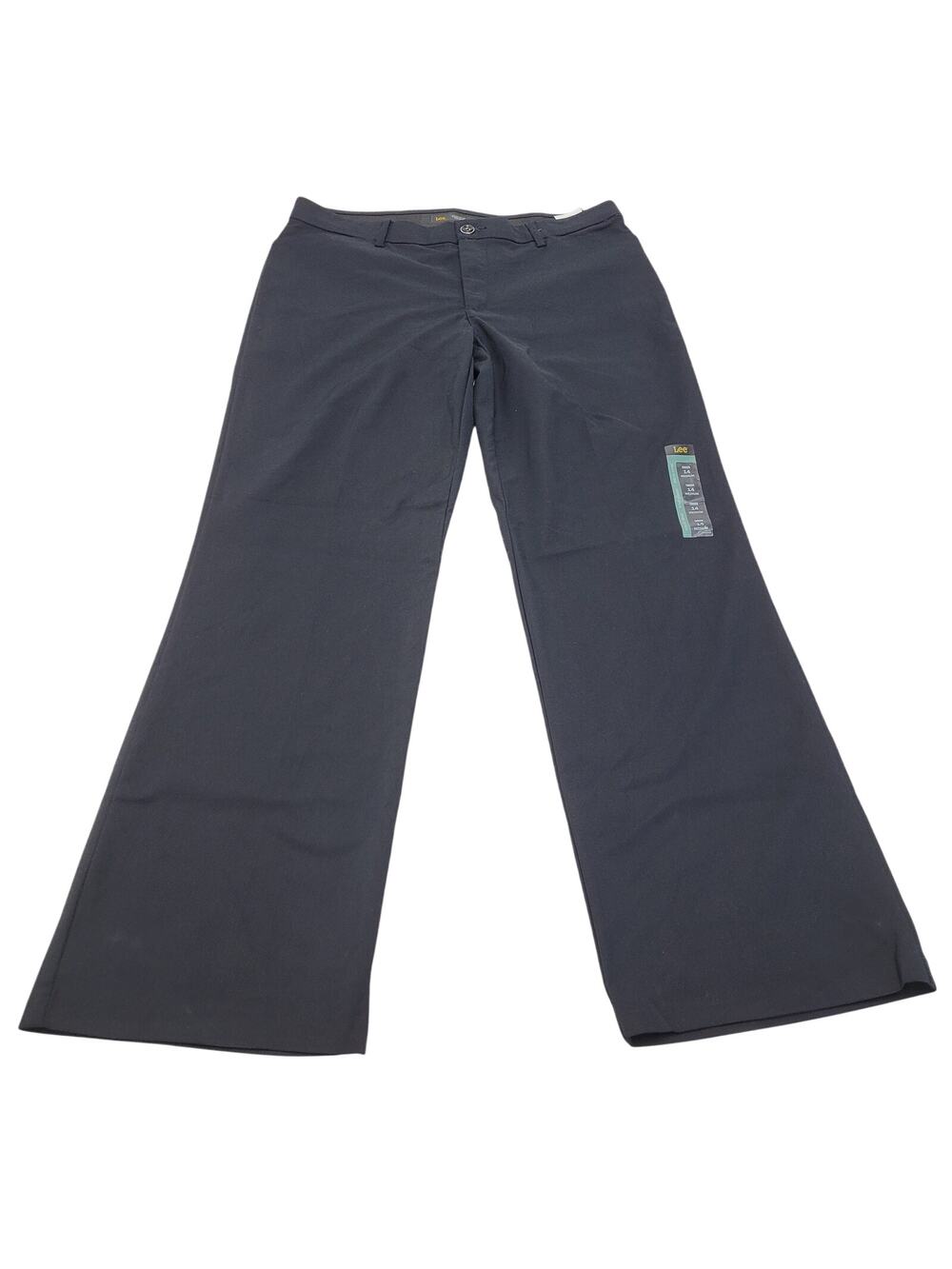 Lee Mid Rise trouser pants bootcut boot black ultra lux career 14 office NWT
